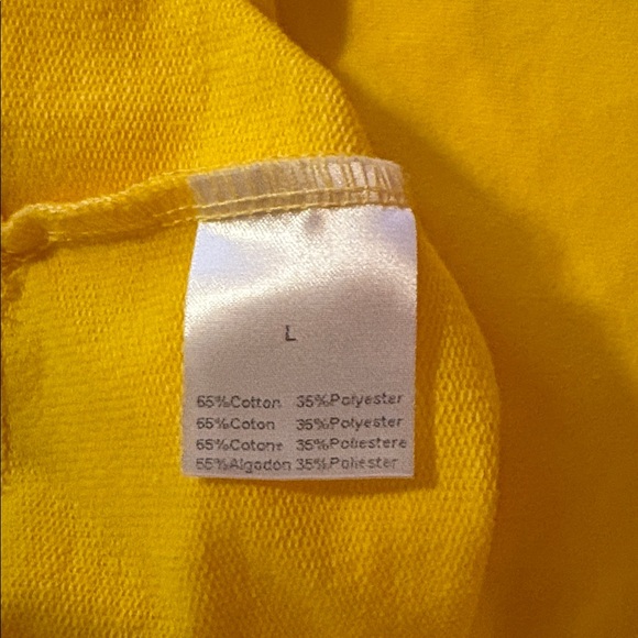 Yellow Cropped Hoodie with White Stripes - Picture 6 of 10